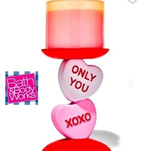 Bath & Body Works Sweetheart Collection 3 Wick Candle Holder NWT